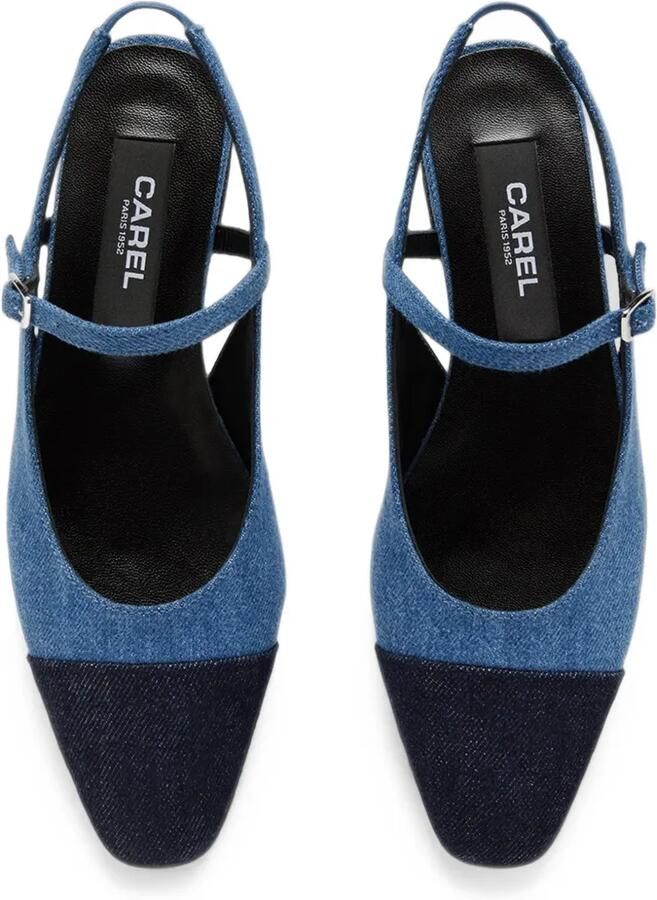 Carel Paris Oceano denim slingback pumps Blauw - Foto 2