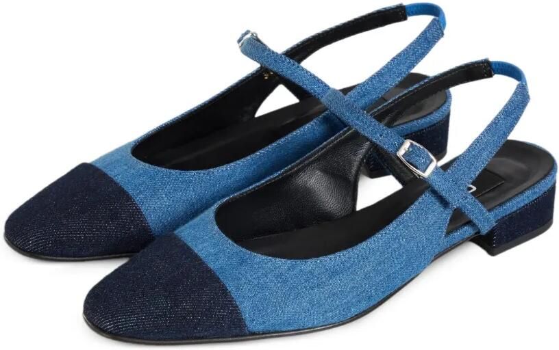 Carel Paris Oceano denim slingback pumps Blauw - Foto 4