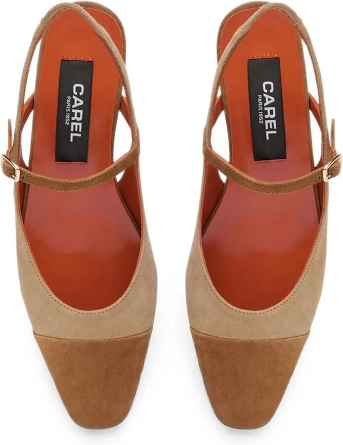Carel Paris Oceano suède ballerina's Bruin - Foto 2