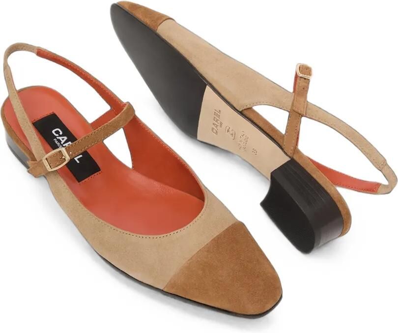 Carel Paris Oceano suède ballerina's Bruin - Foto 4