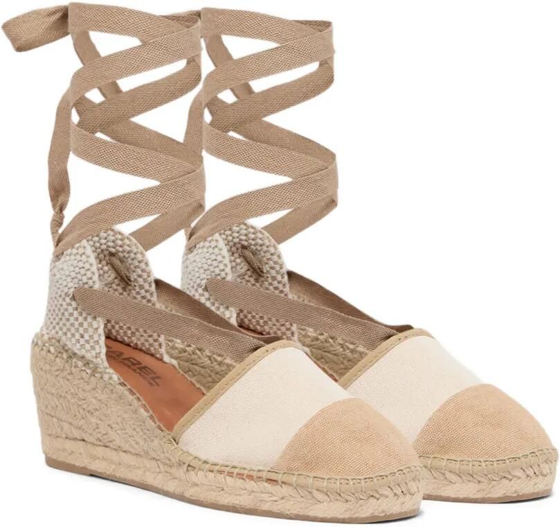 Carel Paris Parasol espadrilles met sleehak en veters Beige - Foto 3