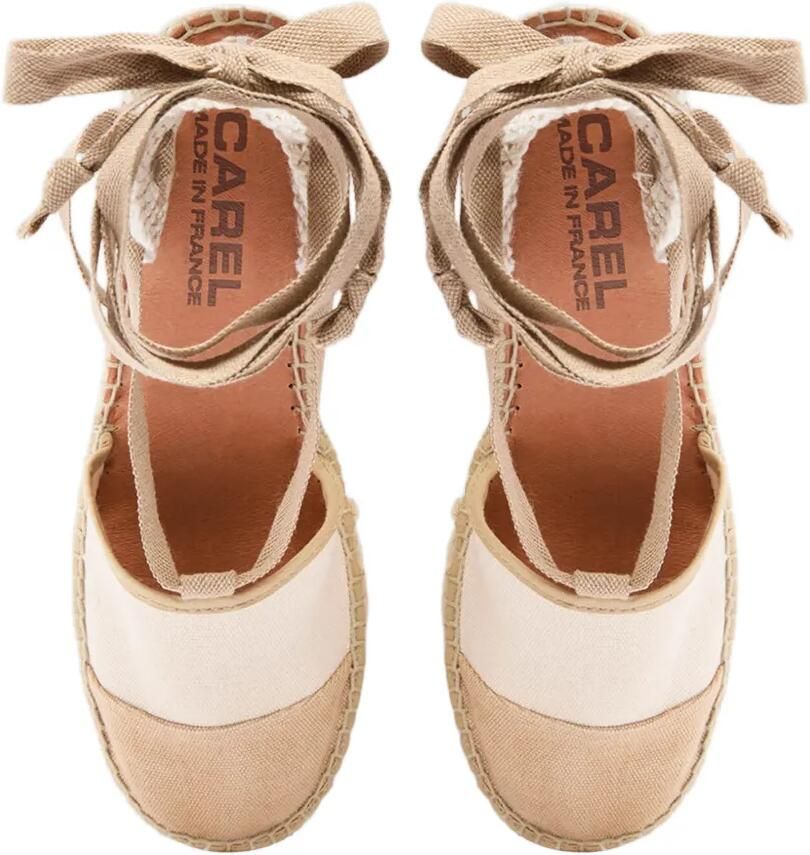 Carel Paris Parasol espadrilles met sleehak en veters Beige - Foto 2