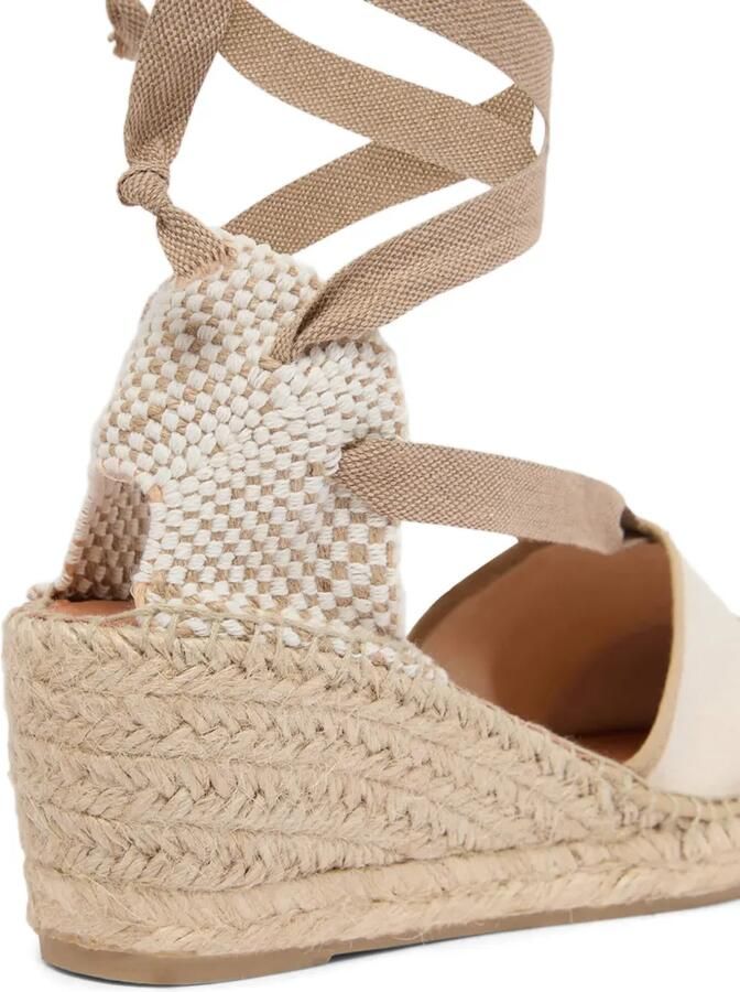 Carel Paris Parasol espadrilles met sleehak en veters Beige - Foto 4