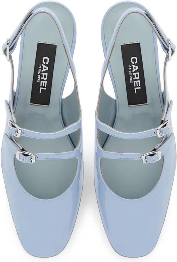 Carel Paris Peche lakleren slingback pumps Blauw - Foto 2