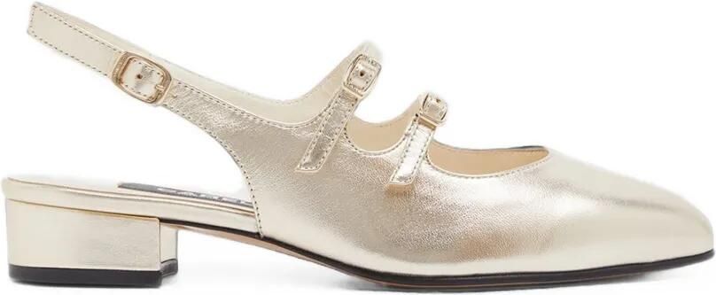 Carel Paris Peche slingback pumps met dubbele bandjes Goud