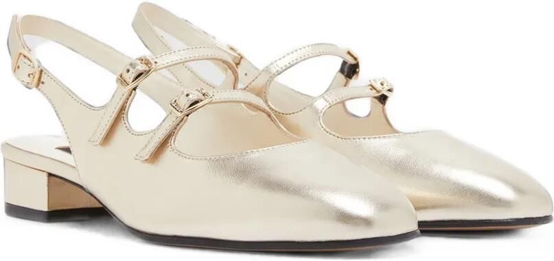 Carel Paris Peche slingback pumps met dubbele bandjes Goud - Foto 5