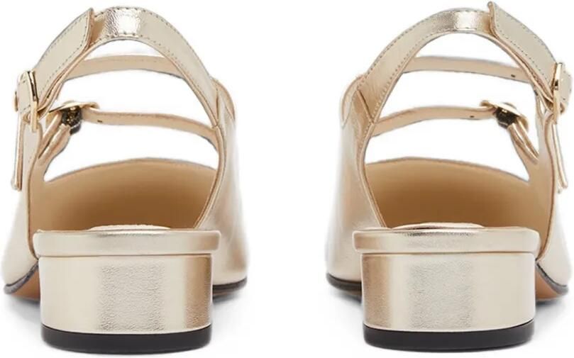 Carel Paris Peche slingback pumps met dubbele bandjes Goud - Foto 4