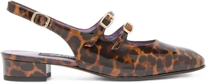 Carel Paris Peche slingback pumps met luipaard-print Bruin