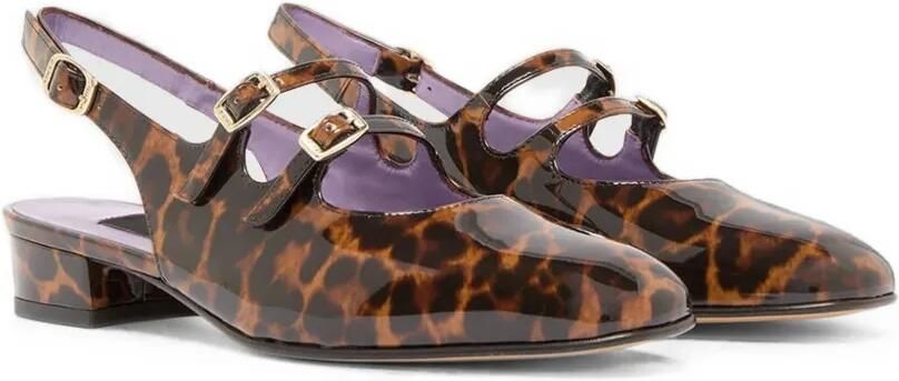 Carel Paris Peche slingback pumps met luipaard-print Bruin - Foto 5