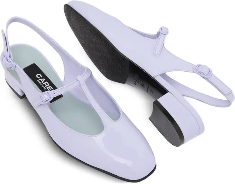 Carel Paris Prune lakleren slingback pumps Paars - Foto 4