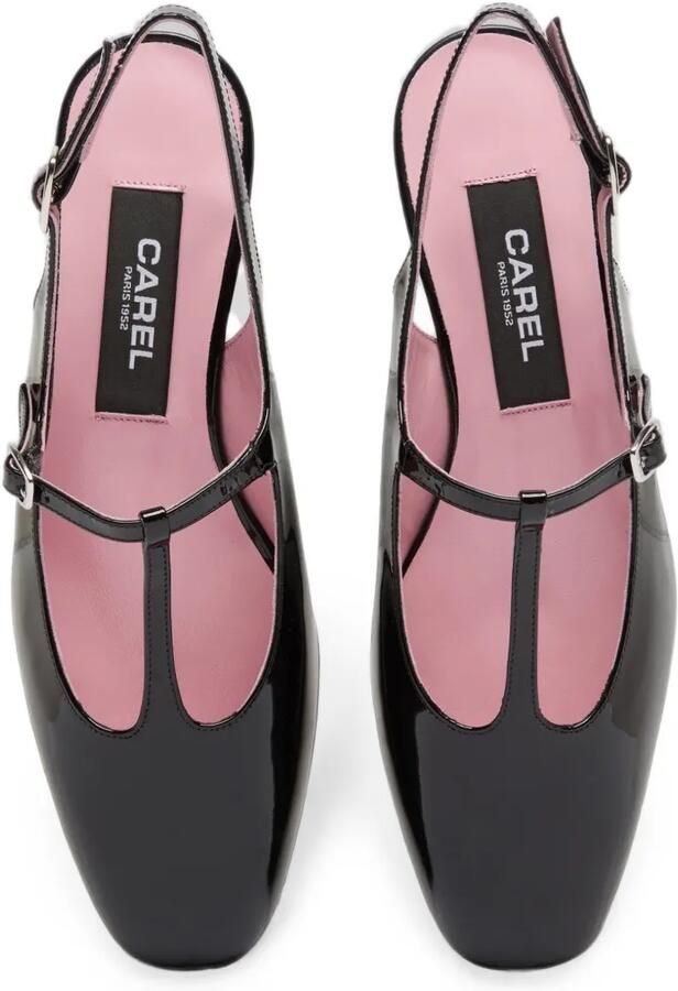 Carel Paris Prune pumps met T-bandje Zwart - Foto 2