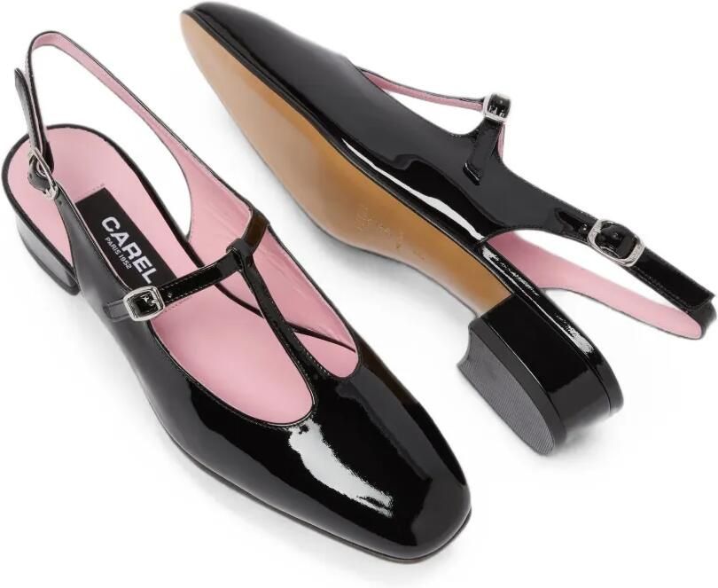 Carel Paris Prune pumps met T-bandje Zwart - Foto 4