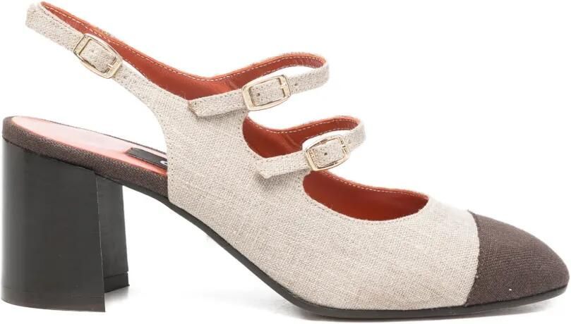 Carel Paris Pumps met hielbandje Beige