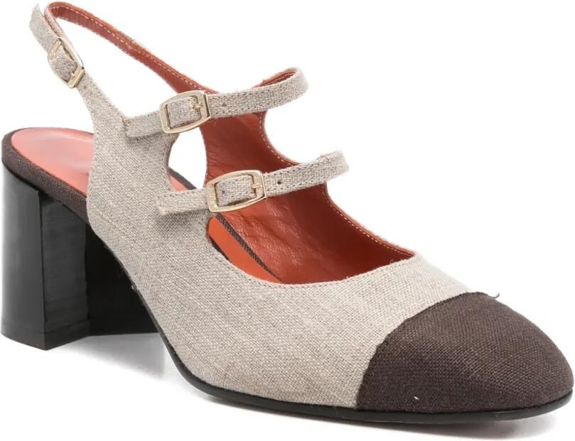 Carel Paris Pumps met hielbandje Beige - Foto 2