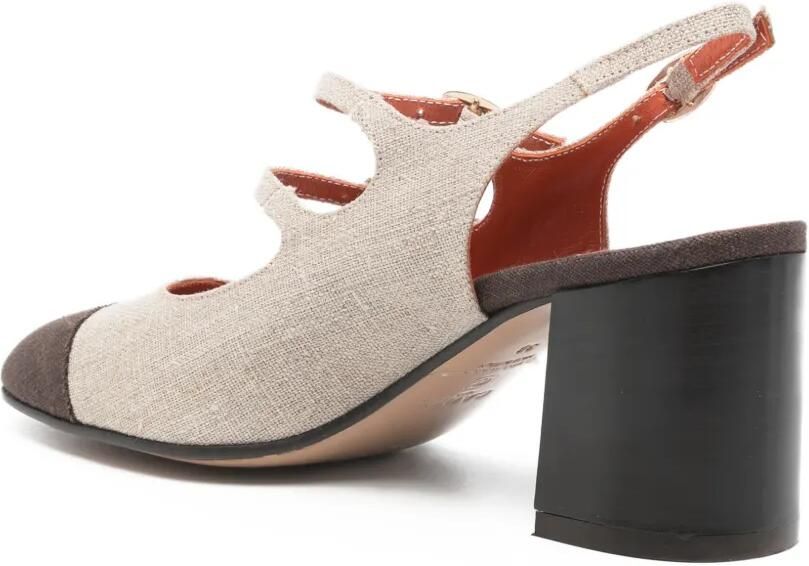 Carel Paris Pumps met hielbandje Beige - Foto 3