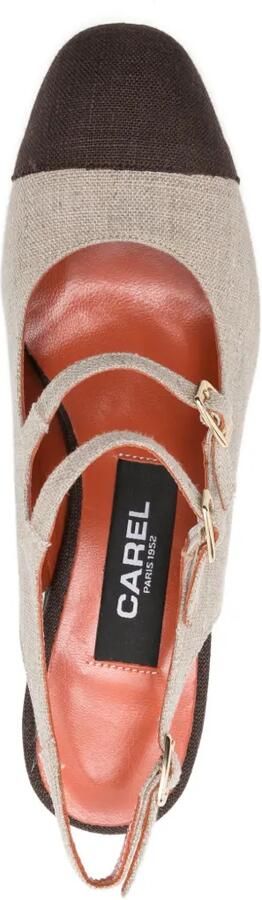 Carel Paris Pumps met hielbandje Beige - Foto 4