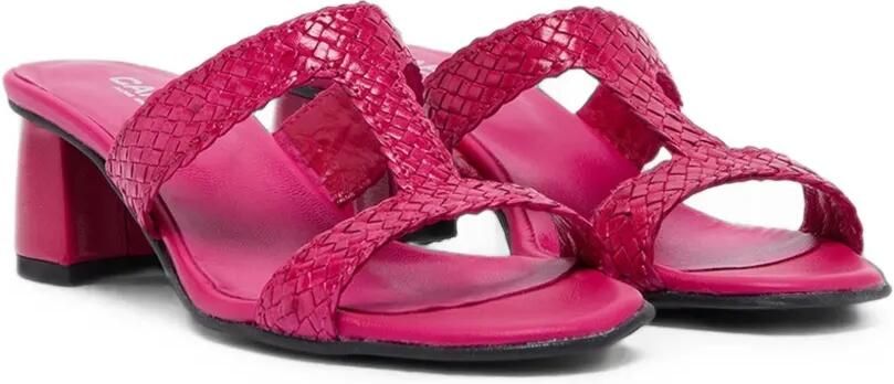 Carel Paris Pyramide T geweven kalfsleren sandalen Roze - Foto 5