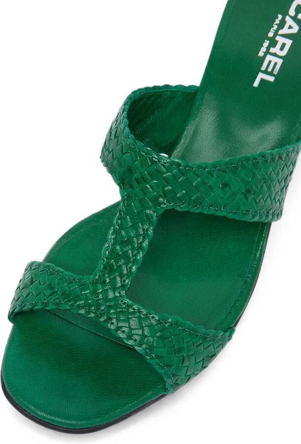 Carel Paris Pyramide T geweven leren sandalen Groen - Foto 3