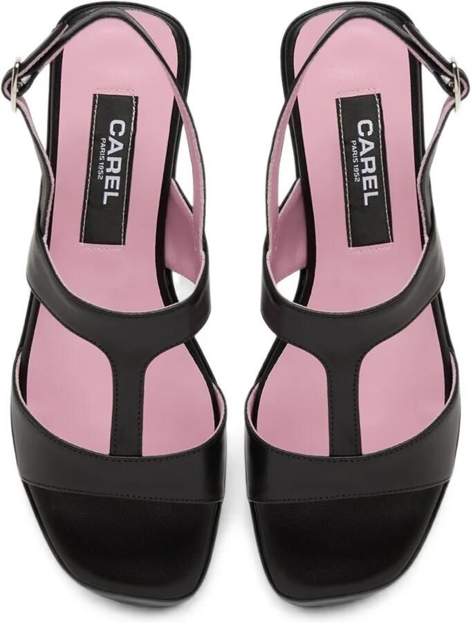 Carel Paris Roma leren sandalen Zwart - Foto 2