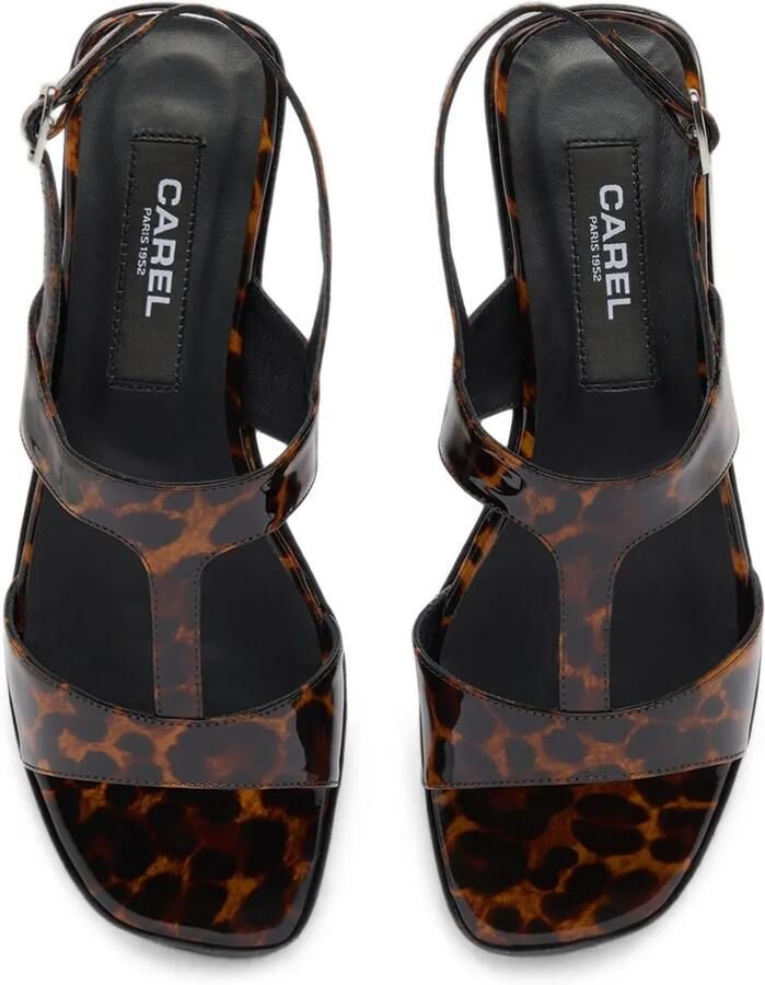 Carel Paris Roma sandalen met luipaard-print Bruin - Foto 2