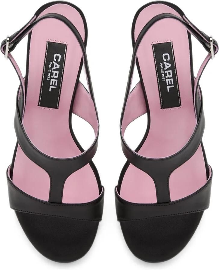 Carel Paris Romy leren sandalen Zwart - Foto 2