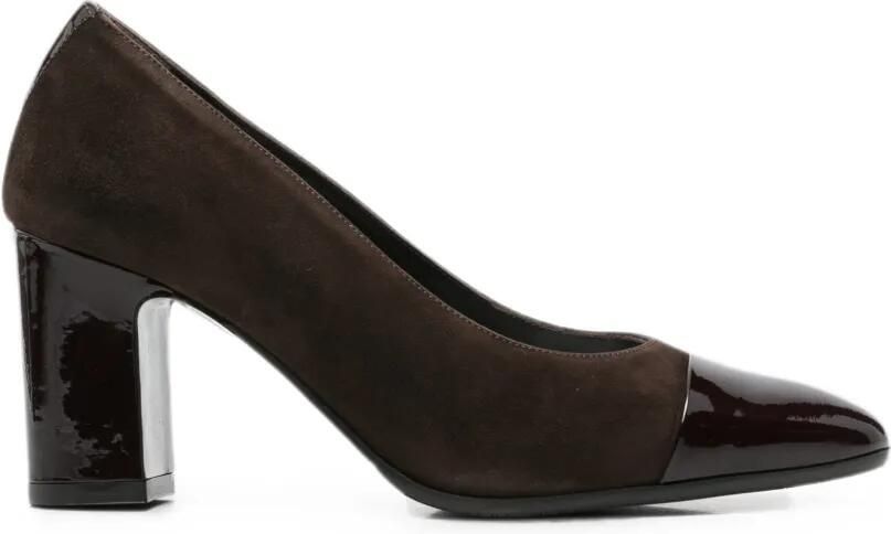 Carel Paris Rosana pumps met lakleren afwerking Bruin
