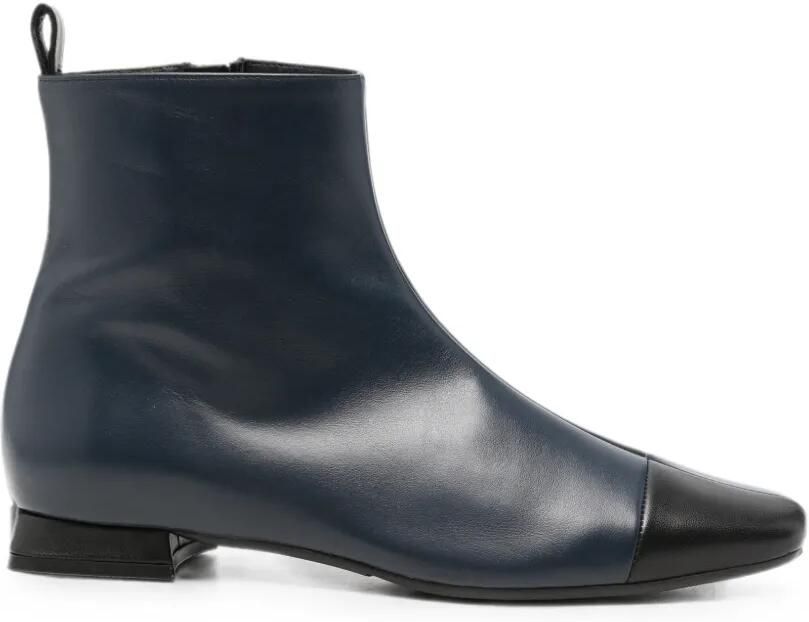 Carel Paris Simonetta leren enkellaarzen Blauw