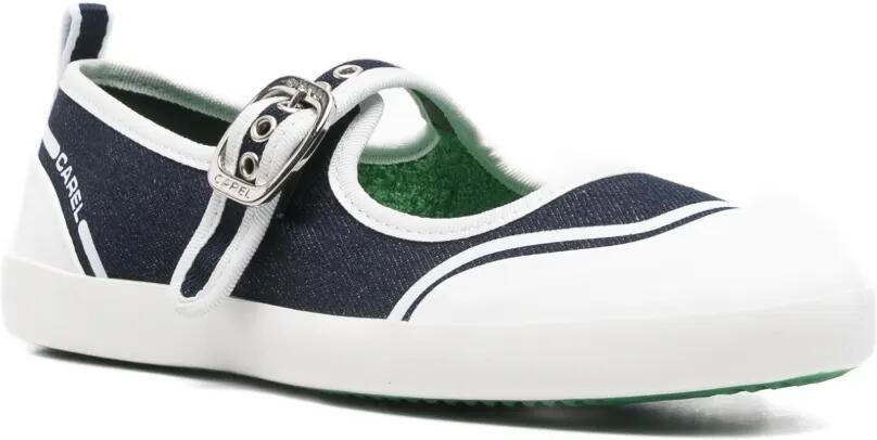 Carel Paris Sneakers met gespbandje Blauw - Foto 2