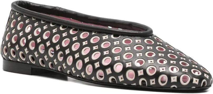Carel Paris Soleil ballerina's met uitgesneden details Zwart