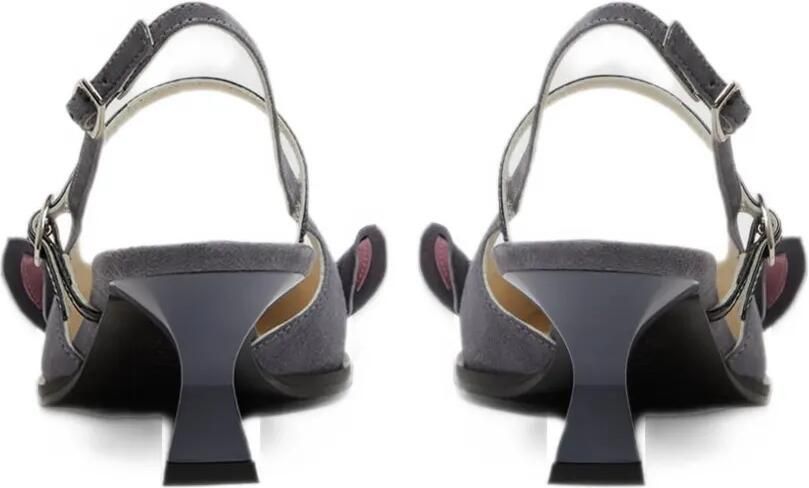 Carel Paris Souris suede slingback pumps Grijs - Foto 3