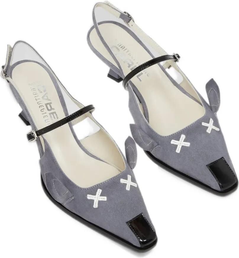 Carel Paris Souris suede slingback pumps Grijs - Foto 2