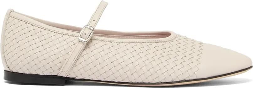Carel Paris Tracy geweven leren ballerina's Beige