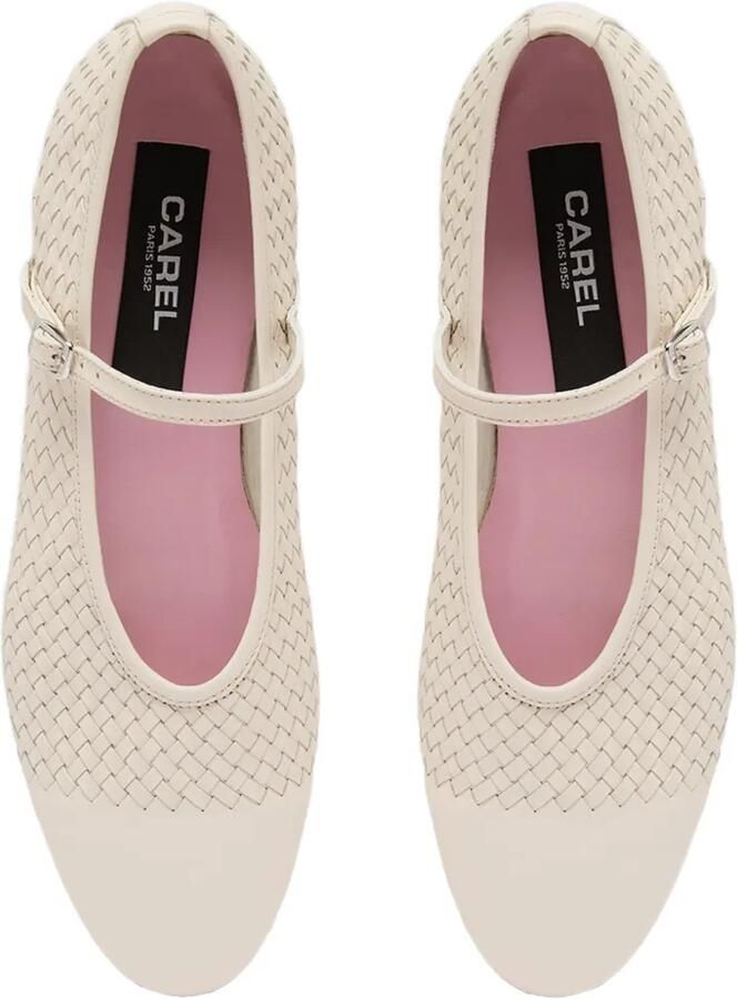 Carel Paris Tracy geweven leren ballerina's Beige - Foto 2