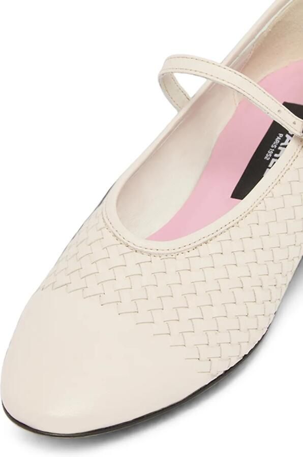 Carel Paris Tracy geweven leren ballerina's Beige - Foto 3