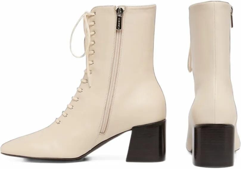 Carel Paris Vivi lace-up leather ankle boots Beige - Foto 5
