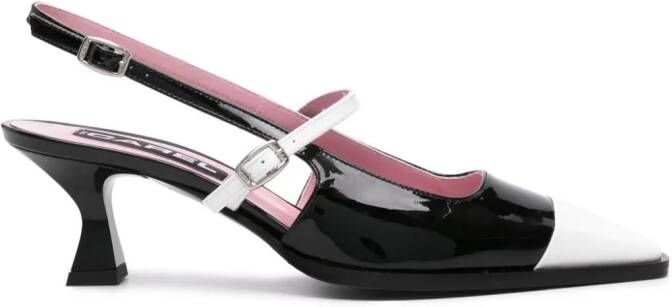 Carel Paris Cecile 50mm slingback pumps Zwart