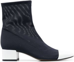 Carel Paris Estime laarzen met contrasterende neus Blauw