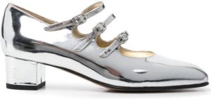 Carel Paris Kina metallic pumps Zilver