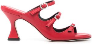 Carel Paris Kitty muiltjes met gesp Rood
