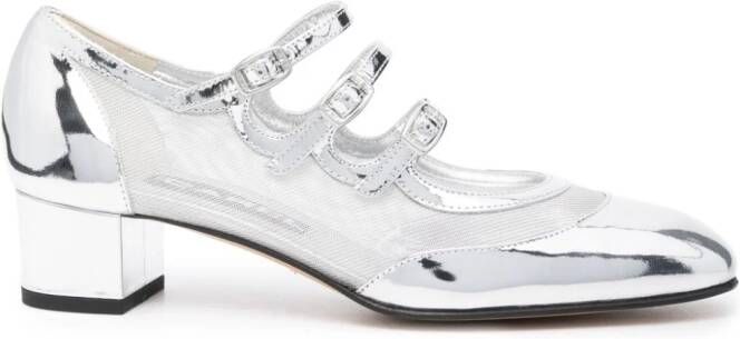 Carel Paris Knight leren pumps Zilver