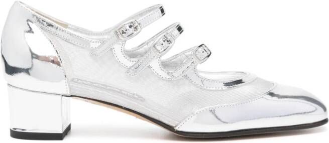 Carel Paris Knight leren pumps Zilver