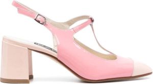 Carel Paris Leren slingback pumps Roze