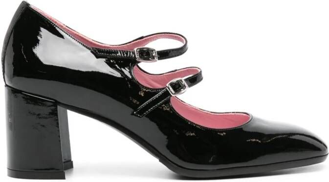 Carel Paris Mary Jane lakleren pumps Zwart