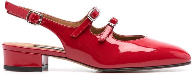 Carel Paris Peche lakleren Mary Janes Rood