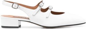 Carel Paris Slingback muiltjes met gesp Wit