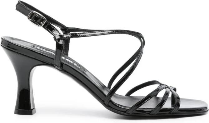 Carel Paris Tango 70mm leren sandalen Zwart