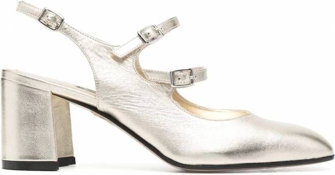Carel Paris Sandalen met dubbele gesp Metallic