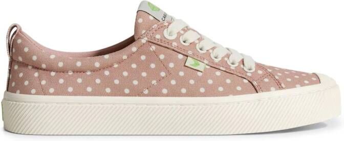 Cariuma Oca Low polka-dot organic cotton sneakers Roze