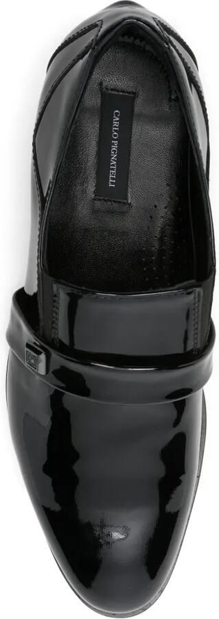 Carlo Pignatelli Lakleren loafers met bandje Zwart - Foto 4