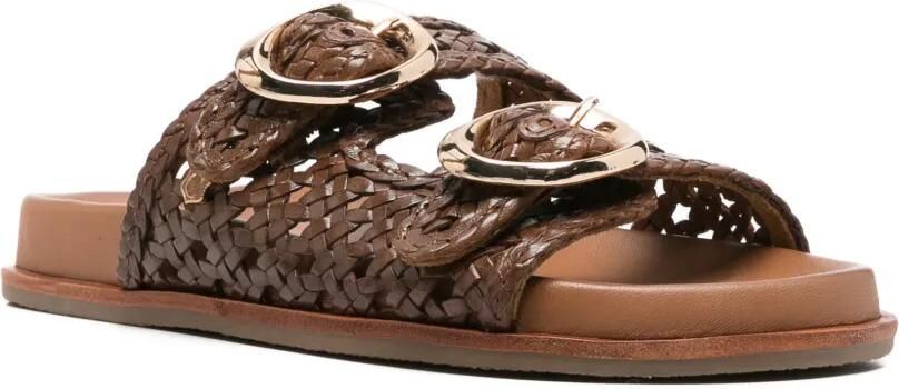 Carmela Geweven leren sandalen Bruin - Foto 4